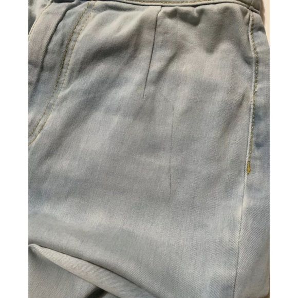 Free People Reworked Up-cycled Bell Bottom Flare Denim Jeans Art to Wear. 28 - Picture 6 of 10